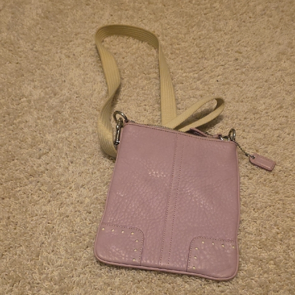 Coach Handbags - Coach Lilac Crossbody Bag with Cream Strap